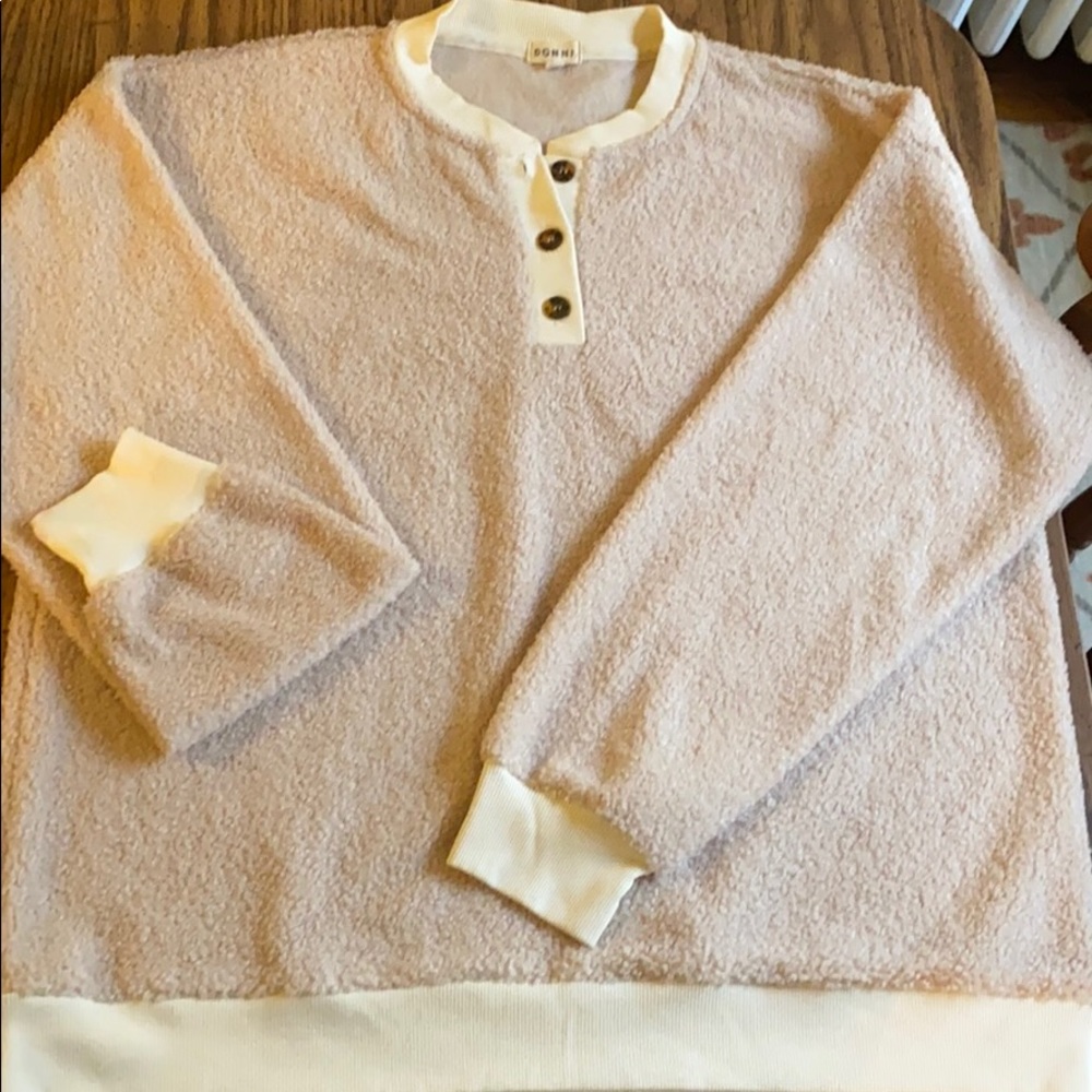 Donni Sherpa Henley Sweatshirt